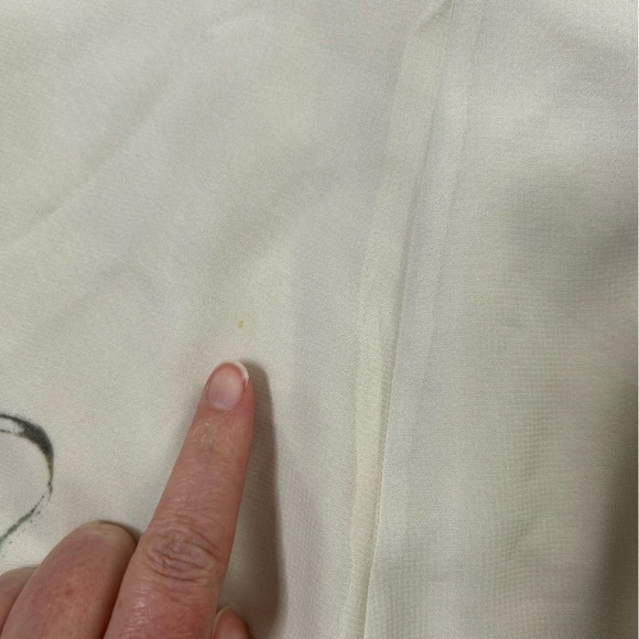 NWOT Soft Surroundings Cream Floral A-Line Skirt Spring Floral Lily Print Size L - Picture 11 of 12